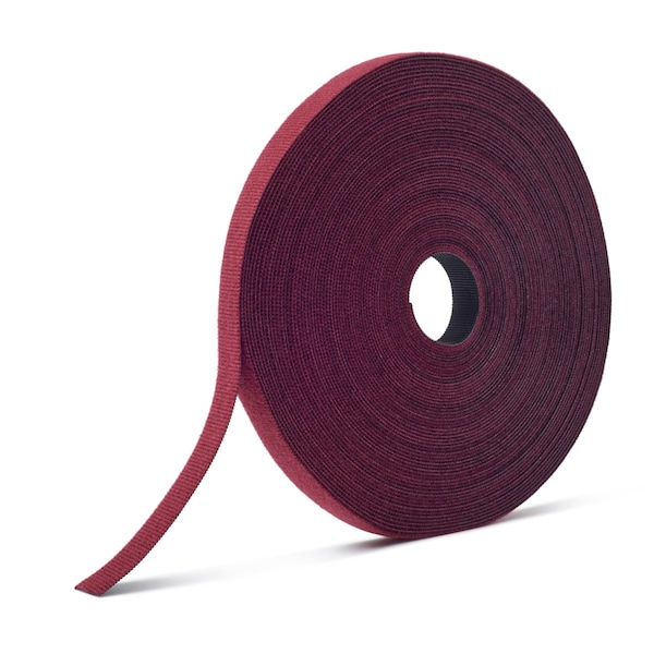 Cable Tie, VELCRO, 25 yd, 0.75 in W, Red